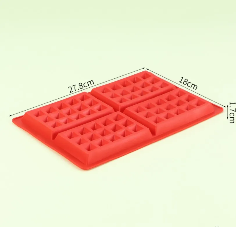 

150pcs Kitchen Waffle Mold Non-stick Cake Mould Makers Kitchen Silicone Waffle Bakeware Household tools