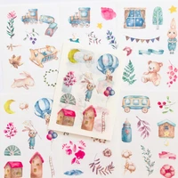 6 sheets pack fairy story toys paper sticker adhesive craft stick label notebook computer phone diy decoration