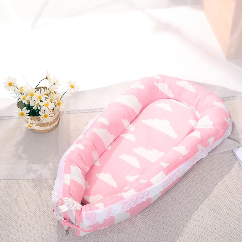 

50x85cm Cotton Babynest Toddler Bed Bassinet Baby Cribs Cot Cunas Para El Bebe Baby Bed Portable Travel Bed Infant Bedding