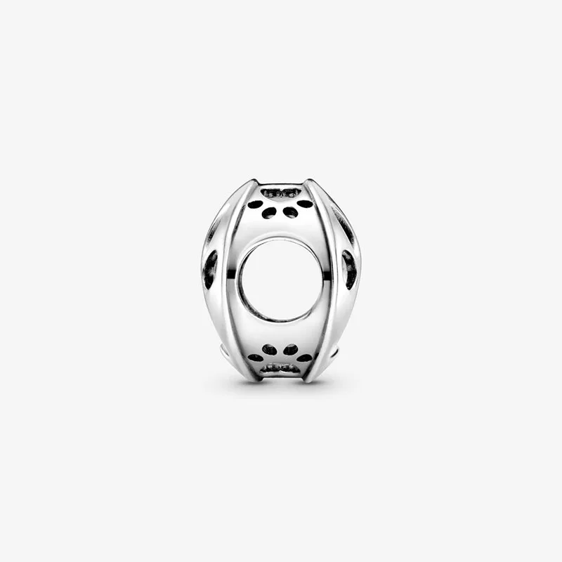 

2020 Spring New 925 Sterling Silver Beads Openwork Paw Print Charms fit Original Pandora Bracelets Women DIY Jewelry