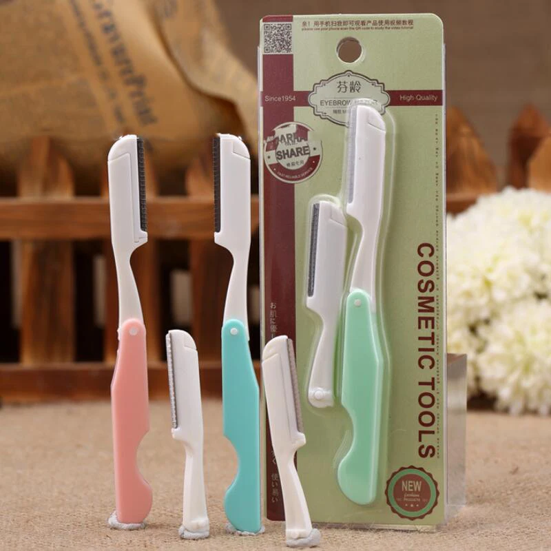 Триммер для бровей складной портативный безопасный острый резьбовой нож из