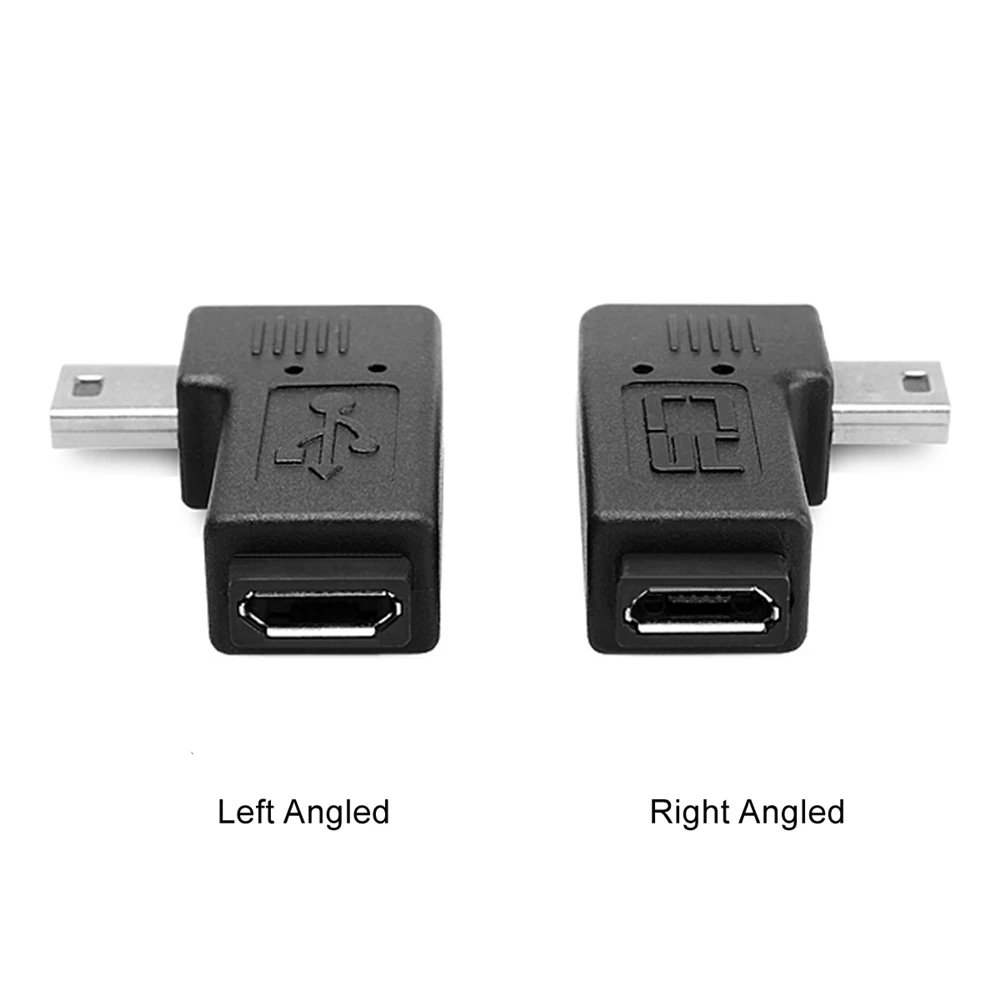 

90 Degree Mini usb Male to Micro USB Female adapter Support data & charge