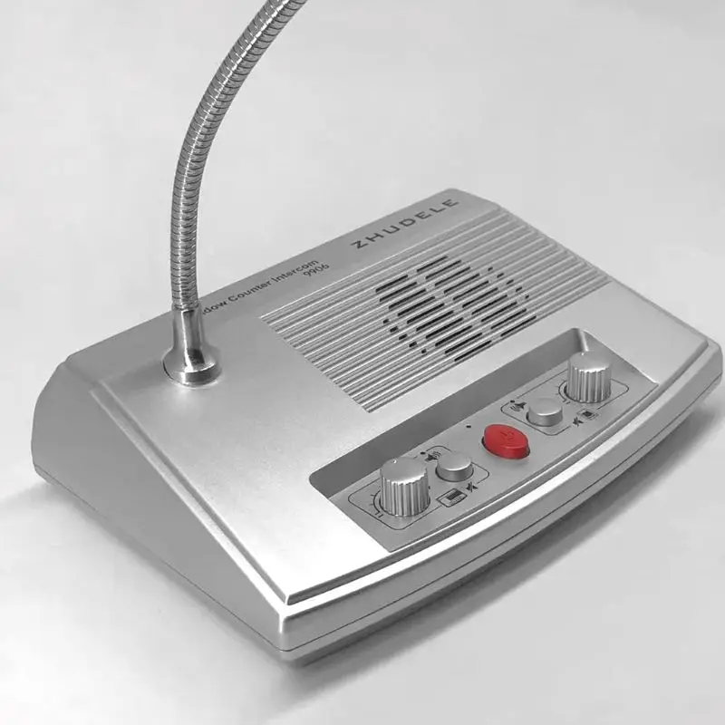 

2 Way Window-Glass Intercom Interphone Bank Counter Interphone Zero-touch 090F