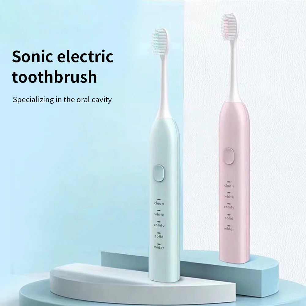 

Sonic Electric Toothbrush IPX7 Waterproof Rechargeable Toothbrush Adult Ultrasonic Automatic Tooth Brush 3 Brush Heads