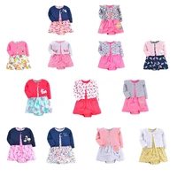 baby girl sets spring autumn cotton coatshort sleeve print romper dress 2 piece suits for a newborn infant baby clothes