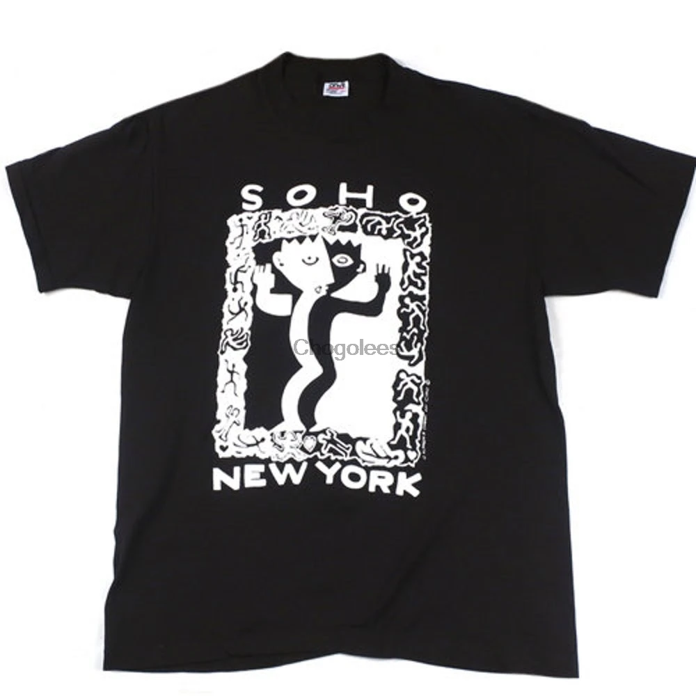Винтажная футболка с надписью SOHO New York 90-х |