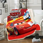 Disney Lightning McQueen тачки мягкое спальное одеяло для детей, девочек и мальчиков, Рождественский подарок на кровать, диван