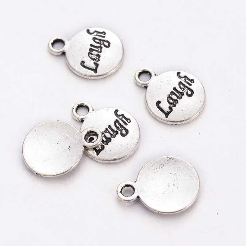 Смешанный посеребренный круглый кулон с буквами креативный DIY браслет ожерелье