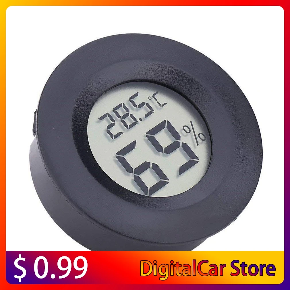 

Круглый электронный термометром и гигрометром декоративные часы для Крытый цифровой LCD гигрометр Температура измеритель влажности Закрыт...