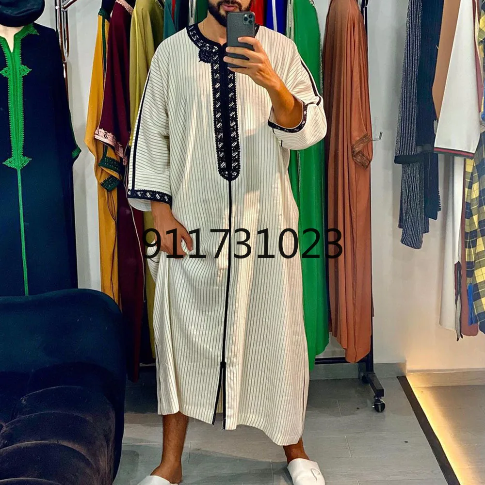 Мужское платье мусульманские платья длинная абайя кафтан мусульманская Мода