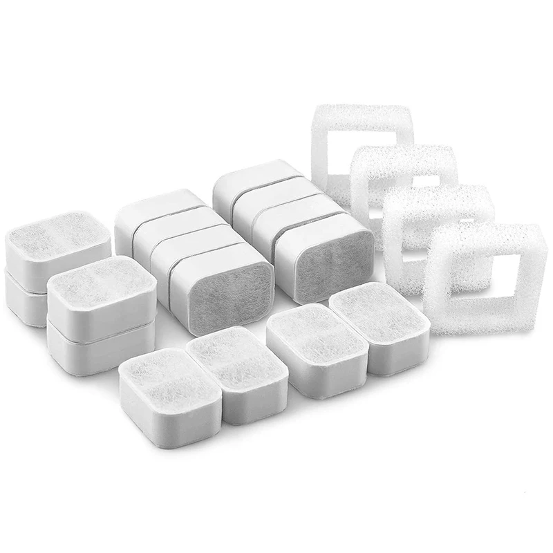 

Керамический фильтр с активированным углем для домашних животных, сменный хлопковый фильтр для воды для кошек и собак, 20 шт.