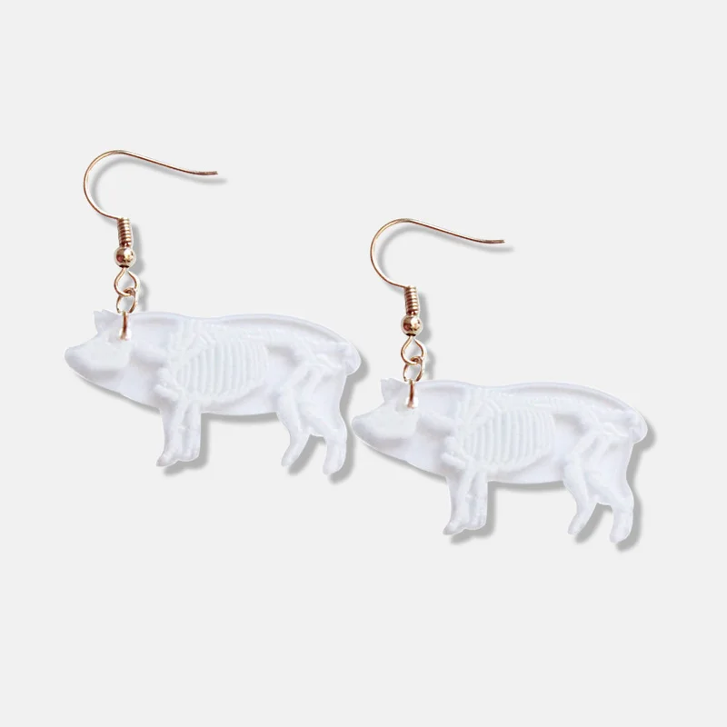 Прозрачные висячие серьги в виде животных кошек подвеска Модная бижутерия