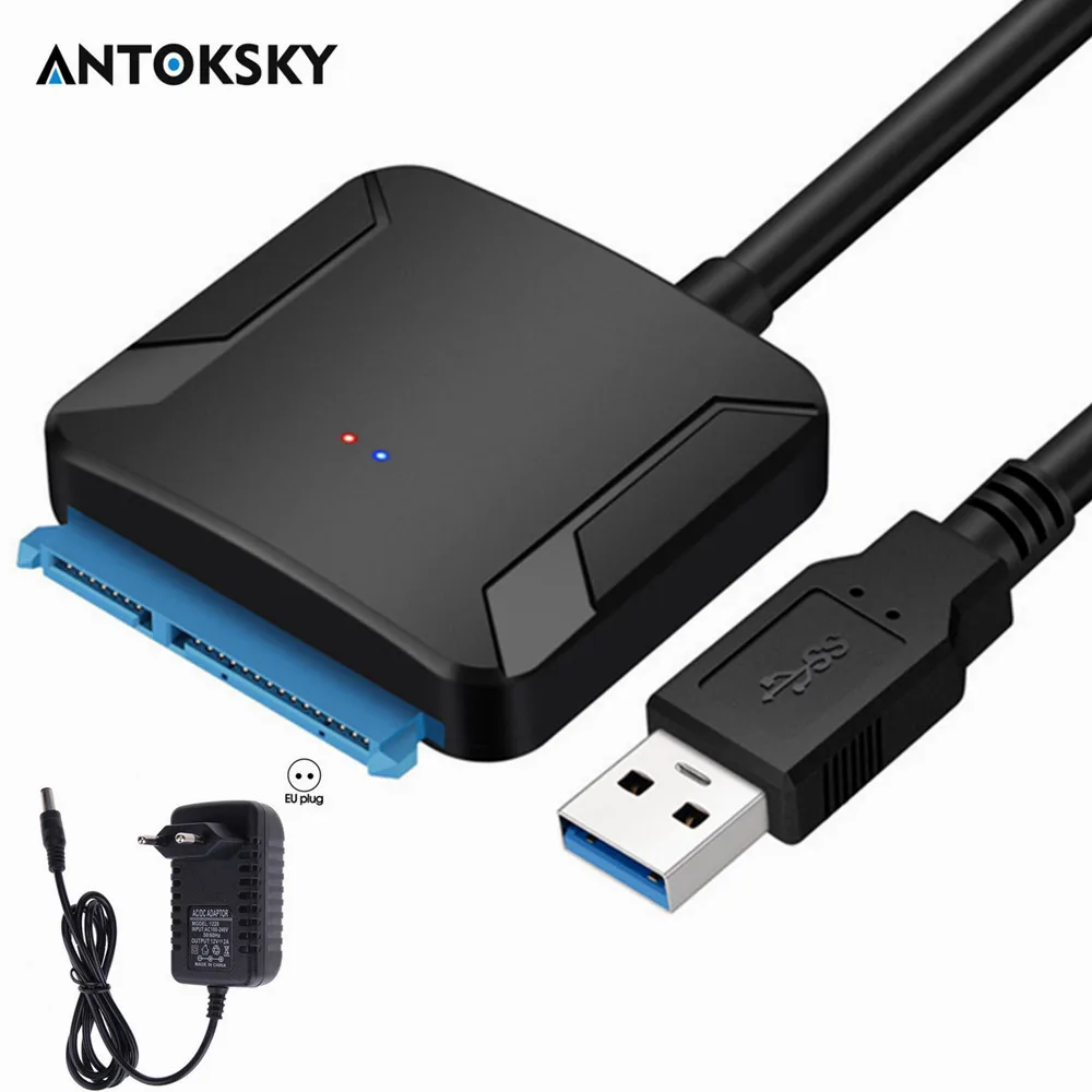 

Antoksky USB 3.0 To SATA 3 Cable Sata To USB Adapter Convert Cables Support 2.5 Or 3.5 Inch External SSD HDD Adapter Hard Drive