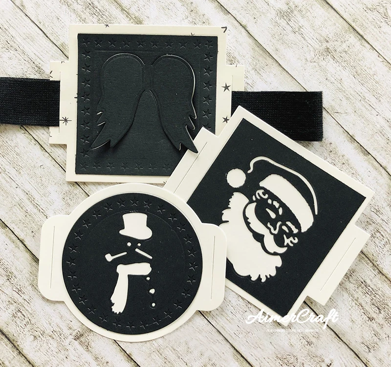 Санта Клаус рождественские металлические режущие штампы трафарет для