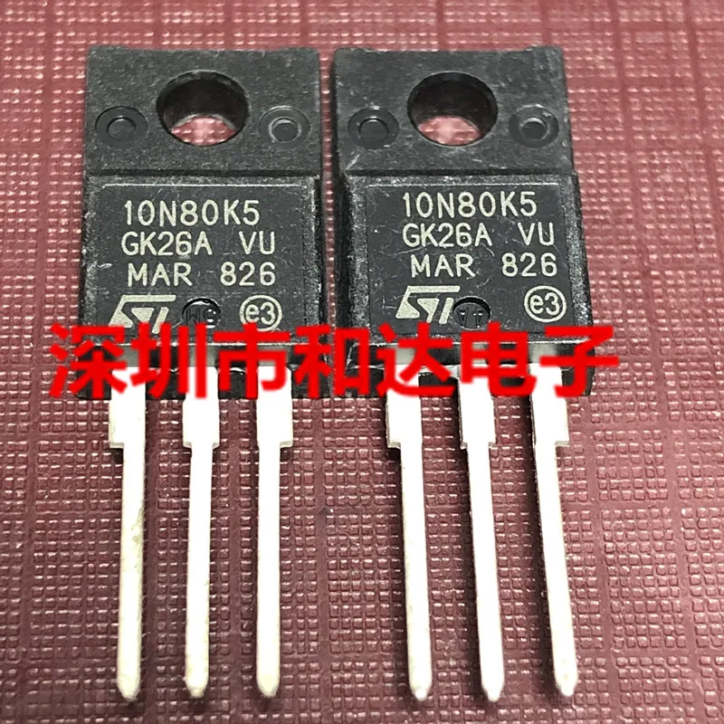 

5pcs 10N80K5 STF10N80K5 TO-220F 800V 9A