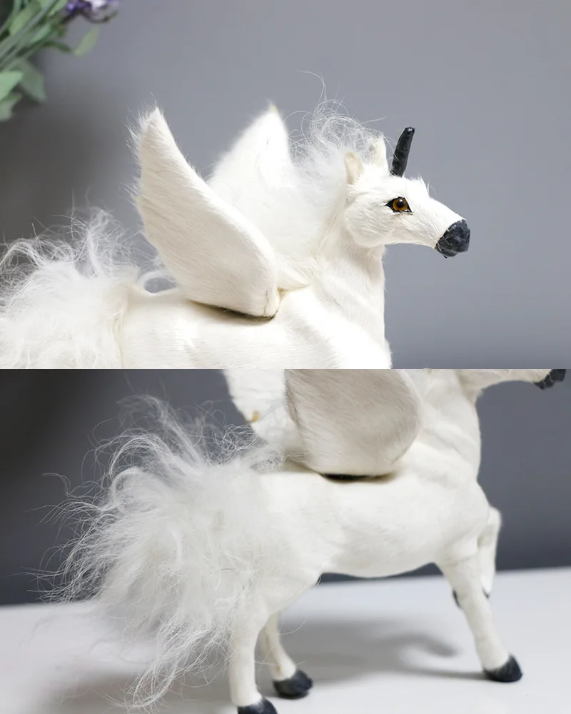 

16*10*15cm,Simulation Pegasus Horse animal model,Mini Unicorn for Wedding Party home Decoration Accessories,housewarming gift