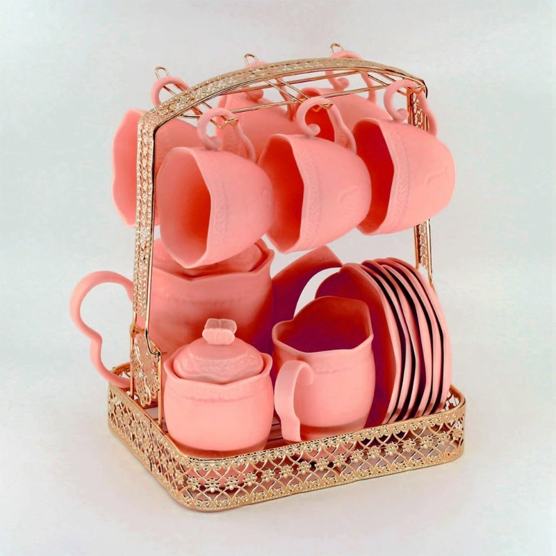 

Mug Holder Coffee Rack Coffee Cup Holder Tea Set Stand Dishes Organizer Wrought
