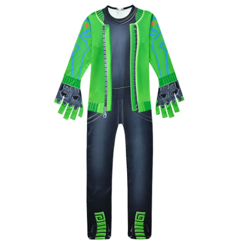 Kids MEZMER / Raptor Costumes Jumpsuits Boys Character Clown Cosplay Clothes Halloween Raven Party Game Funny Clothing | Тематическая