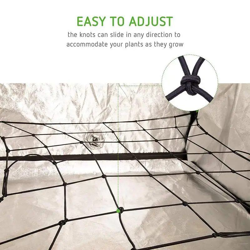 Сетка сетчатая эластичная с 4 стальными крючками для выращивания растений 1