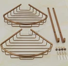 Полка Vidric для уголок ванной, Античная бронзовая полка для ванной комнаты, держатель для шампуня, полка для хранения, полка для ванной комнаты