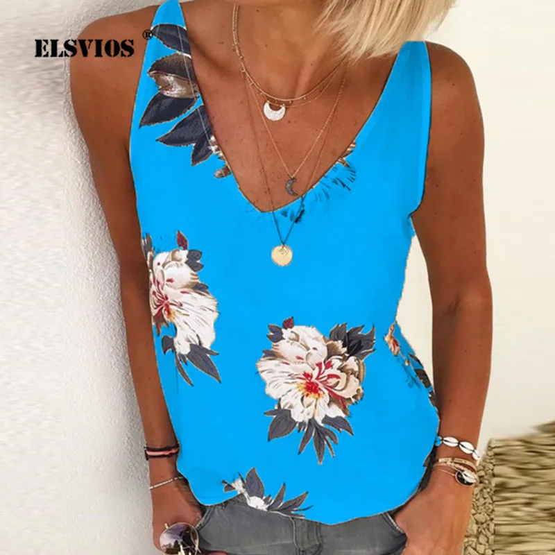 5XL размера плюс женские блузки рубашки летние цветочные печати V шеи повседневные