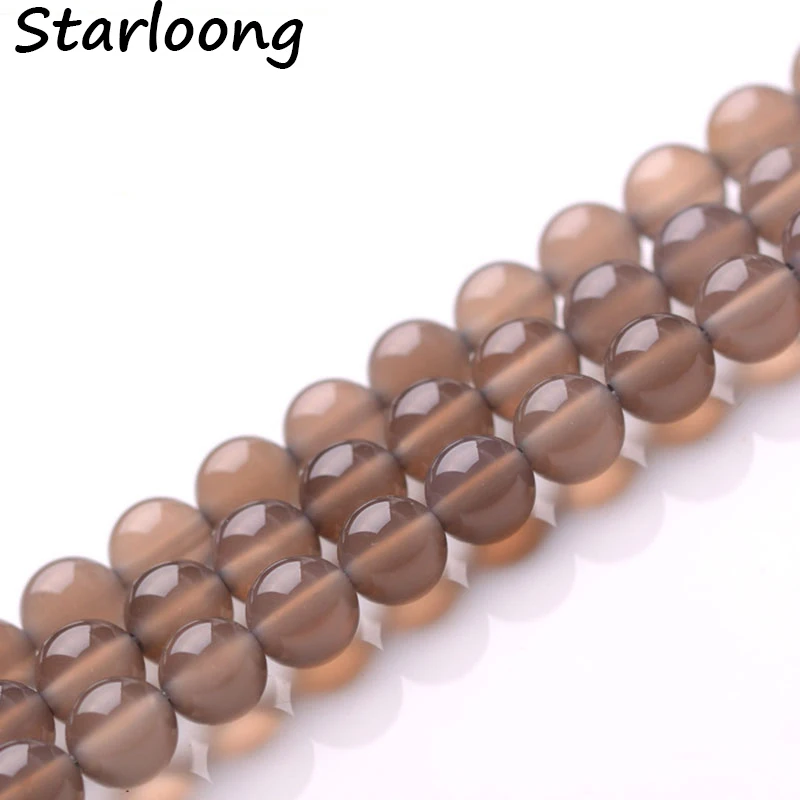 

Бусины из натурального серого агата, 5 А, 4/6/8/10/12/14 мм, незакрепленные бусины из серого оникса, полуготовые драгоценные камни ручной работы дл...