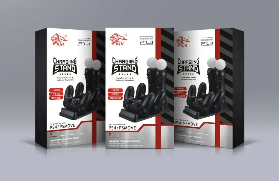 4xusb зарядная док станция для хранения охлаждающая подставка Зарядное устройство