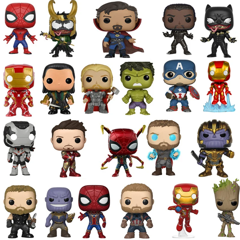 FUNKO Мстители Железный человек и землетрясение Локи Черная пантера танос