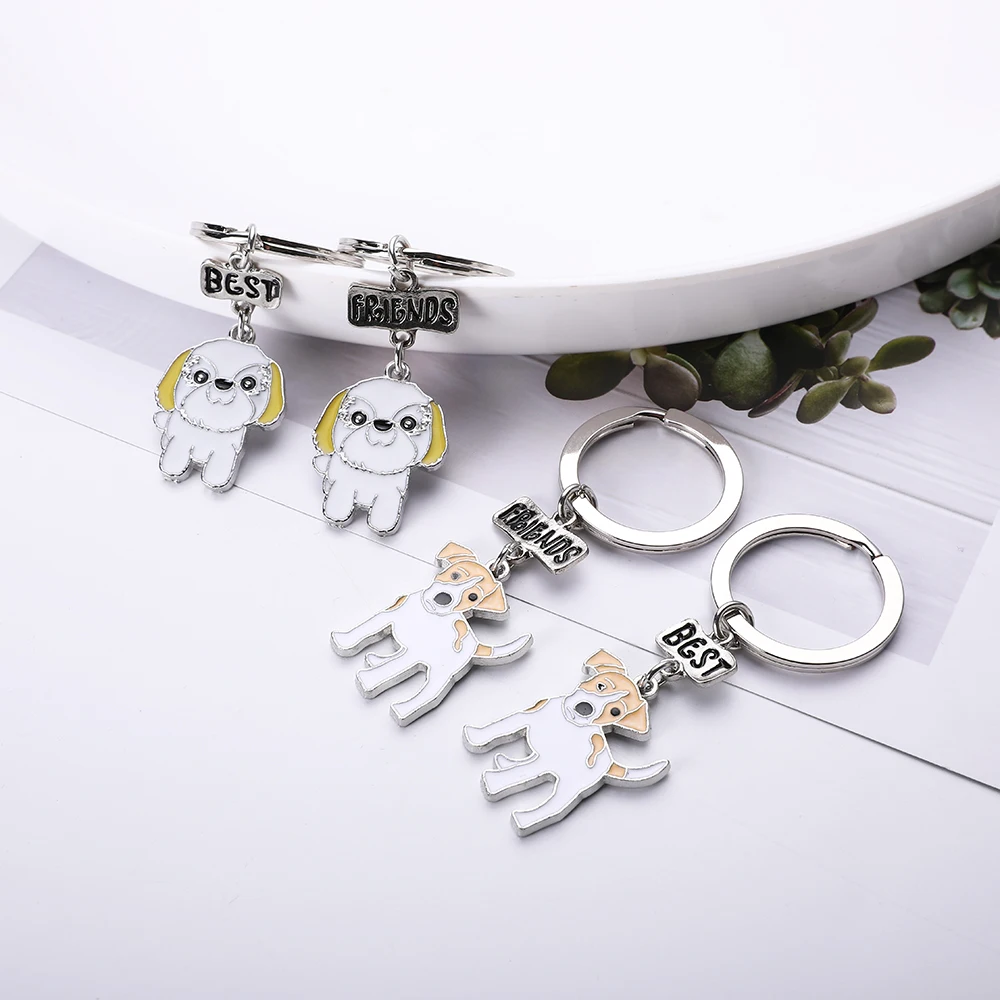 2 шт./лот модный брелок для домашних питомцев собака пара милых лучший друг