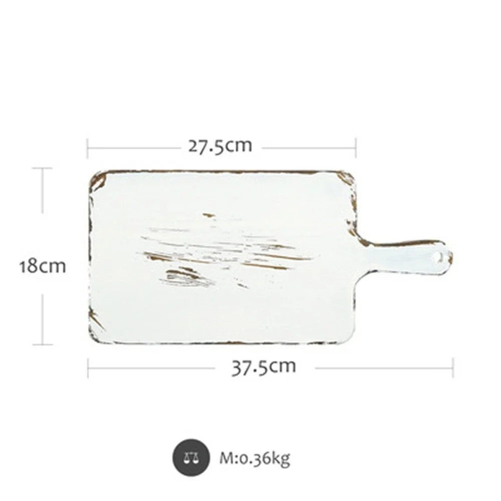 Ретро деревянный проблемный белый поднос для хранения фруктовый торт хлебная