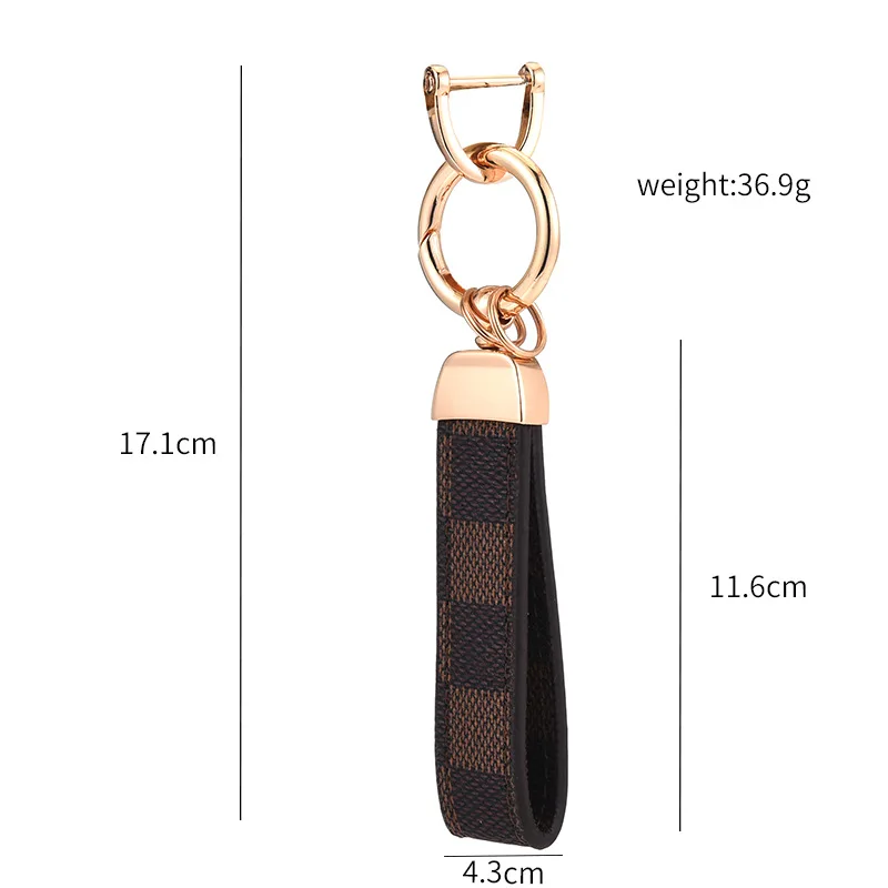 

New Creative Luxury Leather Auto Car Waist Keychain Bag Pendant DIY Leather Circle Buckle Keyring For Men Keyfob Accessories