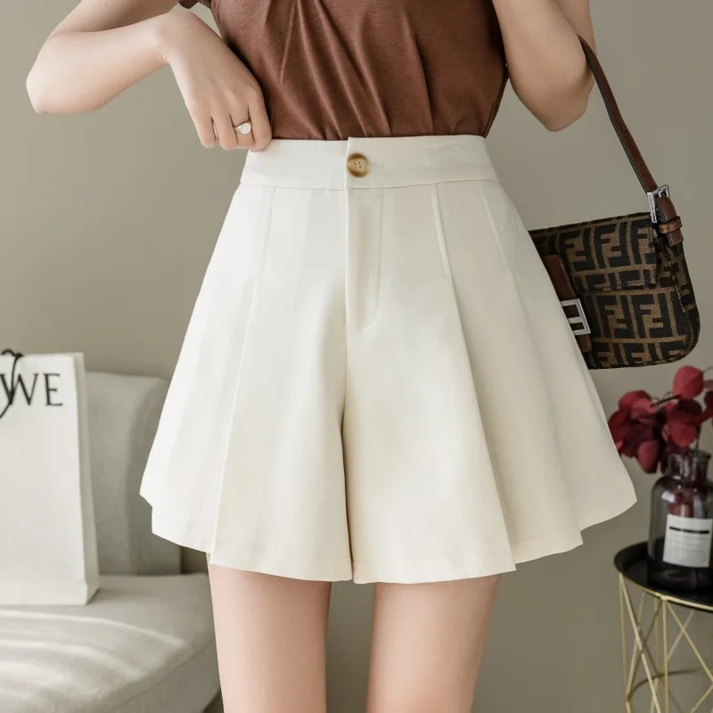 Cheap wholesale 2021 spring summer new fashion casual cute sexy women shorts outerwear woman female OL wide leg short Py1538