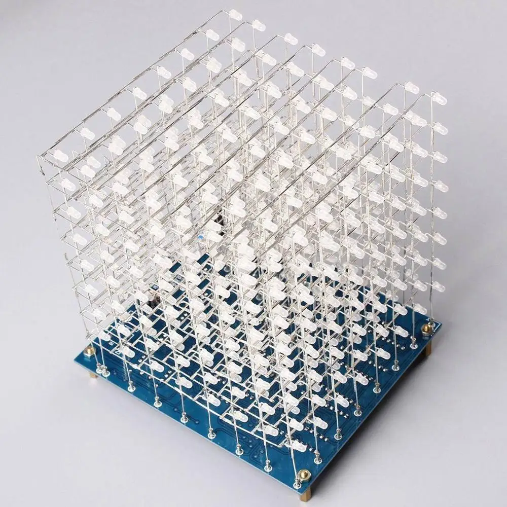 DIY 3D LED Light Cube Kit рекламная лампа 8x8X8 512 светодиодная противотуманная фара с