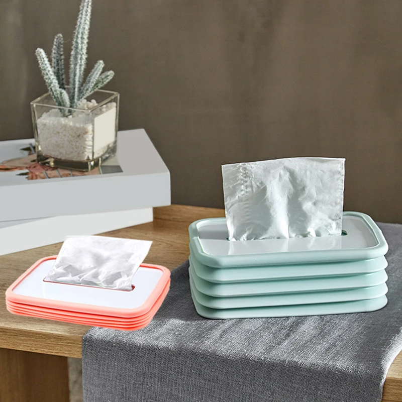 

Силиконовый складной бумажный чехол для салфеток, домашний Автомобильный держатель для салфеток