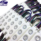 GBKOF 100 шт. RGB светодиодный модуль Инжекторная линза 5050 супер ярсветильник сменные цвета IP65 знак водонепроницаемости светильник Светка