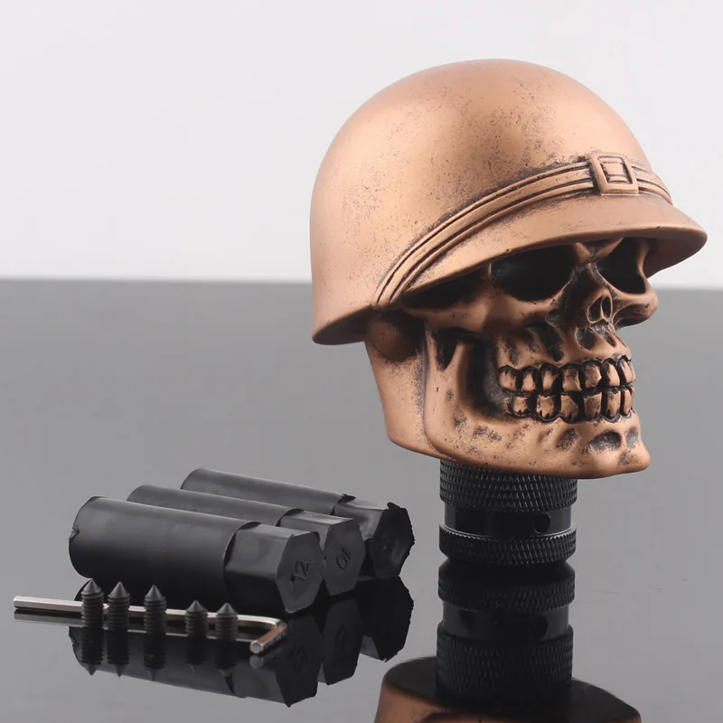 Универсальный шлем из меди с черепом ручная рукоятка для рычага переключения