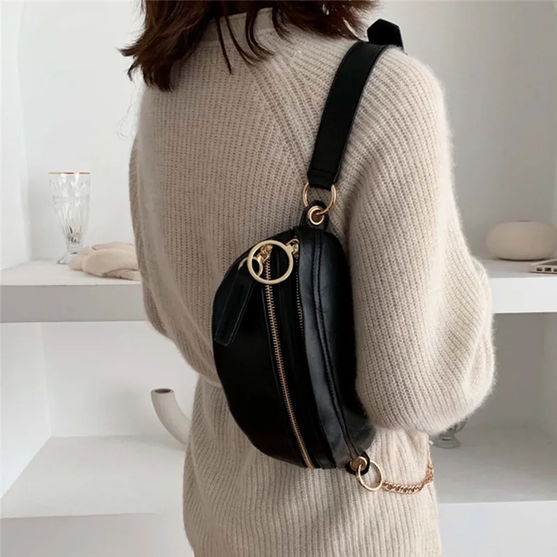 Новая женская сумка на молнии, кожаная сумка на пояс, спортивная сумка на ремне нагрудная сумка для девочек, повседневная Сумочка для телефона#40