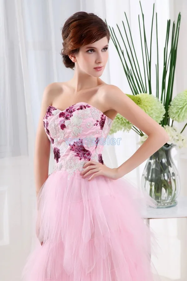 Женское платье макси с блестками длинное розовое Тюлевое для подружки невесты