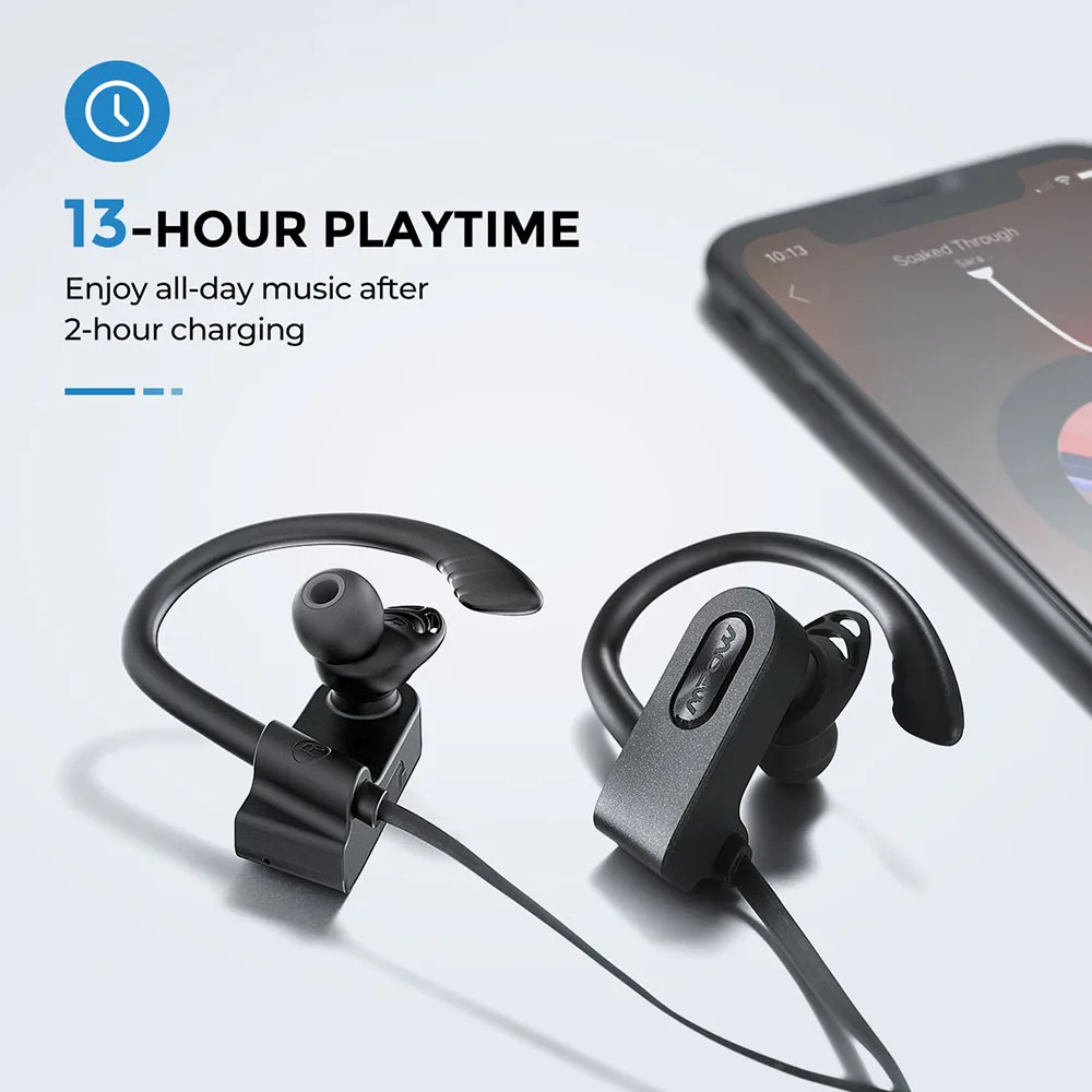 Беспроводные Bluetooth наушники Mpow Flame 2 IPX7 водонепроницаемые с шумоподавлением CVC6.0