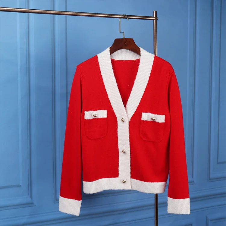 

The New Women's Early Autumn Knitted Cardigan Women's Coat Women's Sweater Women's Christmas Knitwear