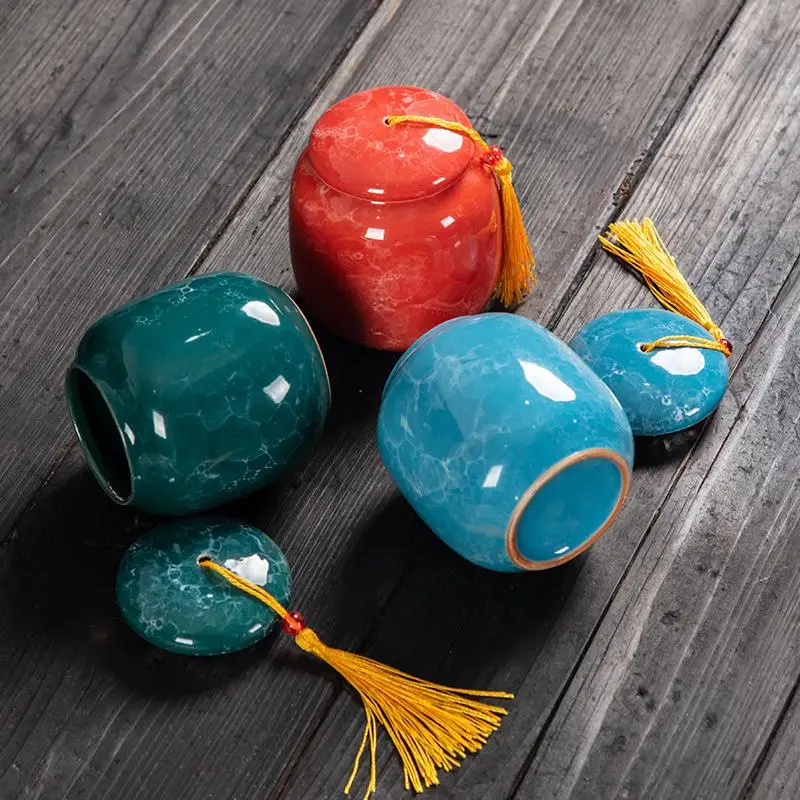 2 шт. подарочные украшения китайские керамические чайные канистры контейнер