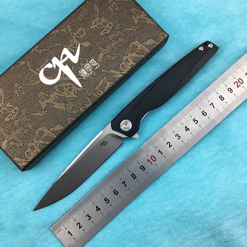 Складной нож CH CH3007G10 Flipper стальное лезвие D2 рукоятка G10 походный кухонный для