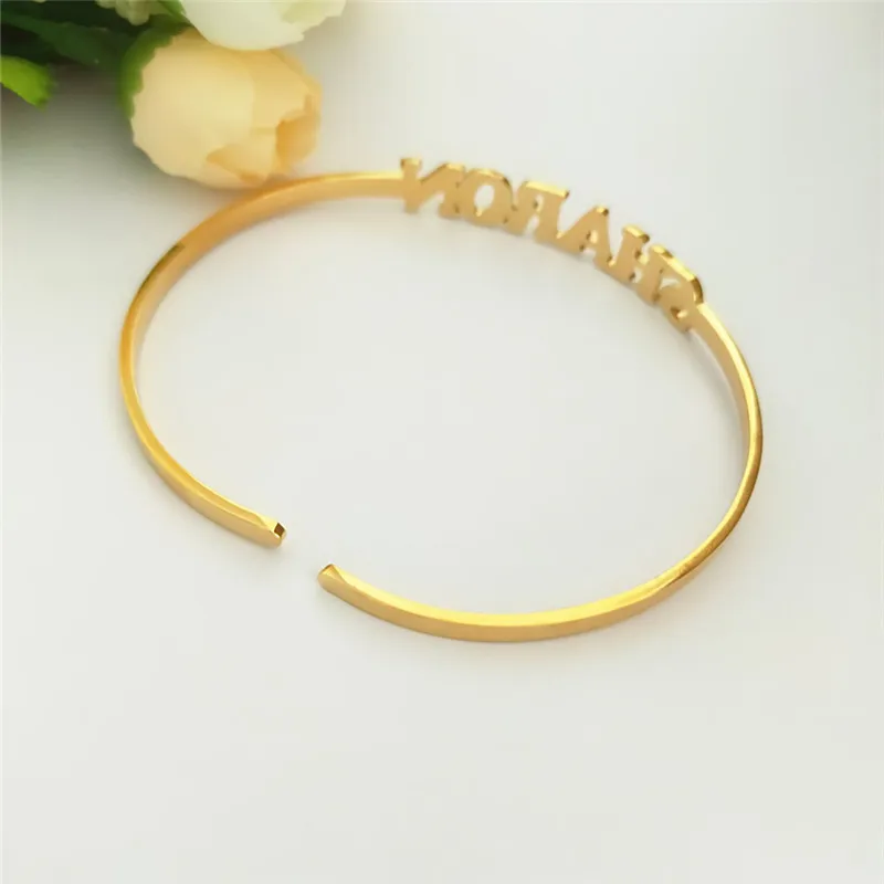 Браслеты из нержавеющей стали с именным браслетом персонализированные именные