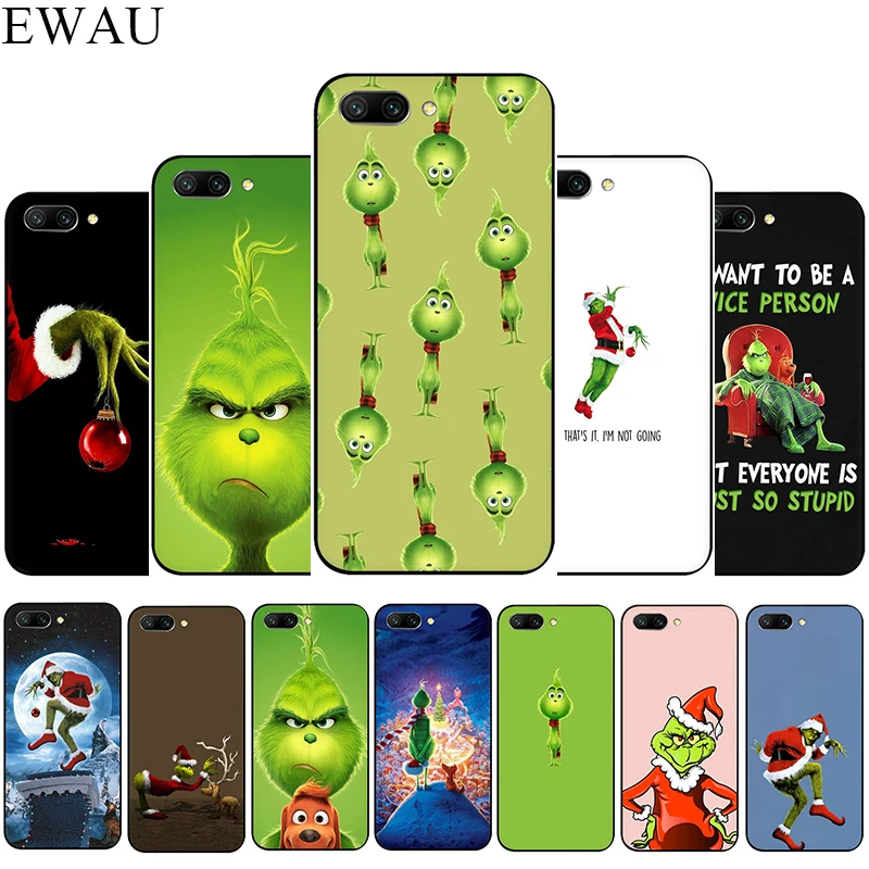 EWAU Монстр Гринч силиконовый чехол для телефона для Huawei Honor 6a 7A Pro 7C 7X8X8 9 Примечание 10 Lite вид 20 9X Pro