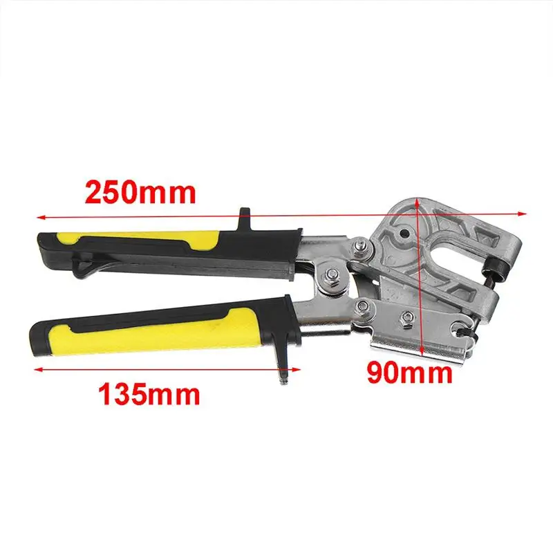 

10 Inch Stud Crimper High Carbon Steel Flat Mouth Metal Punch Lock Crimper Plier Single Hand Metalworking Stud Crimping Tool