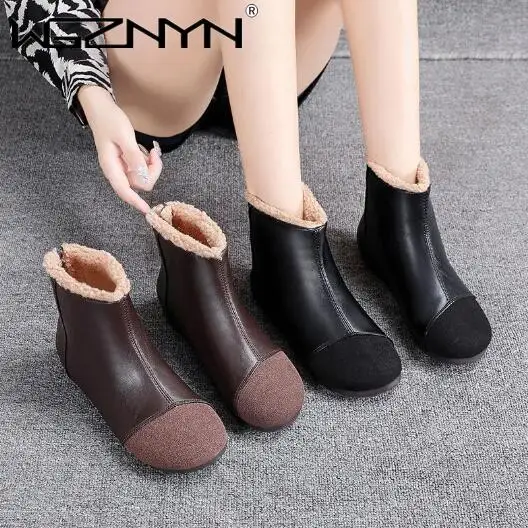 

Новые модные ретро ботинки ручной работы из натуральной искусственной кожи женские ботильоны на платформе женские зимние новые ботинки