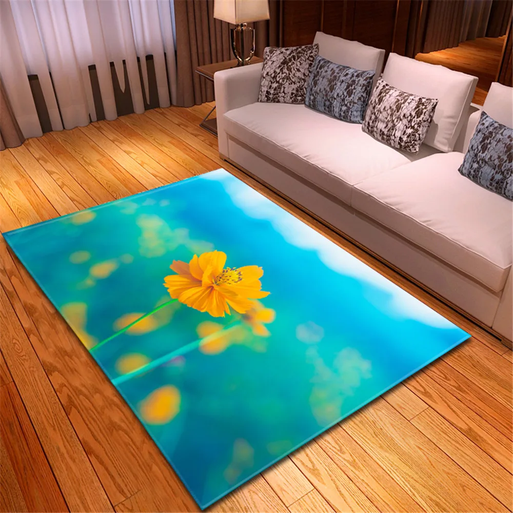 Ins картина маслом ковер для гостиной домашний декор спальни цветочный принт
