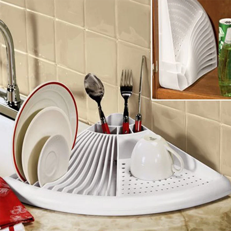 Складная Кухня посуды корзина для сушки слив держатель губки ванной Органайзер