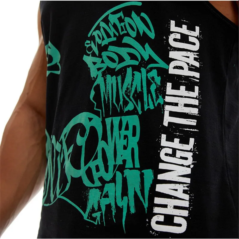 Майка мужская для бодибилдинга хлопок рубашка без рукавов трико тренировок