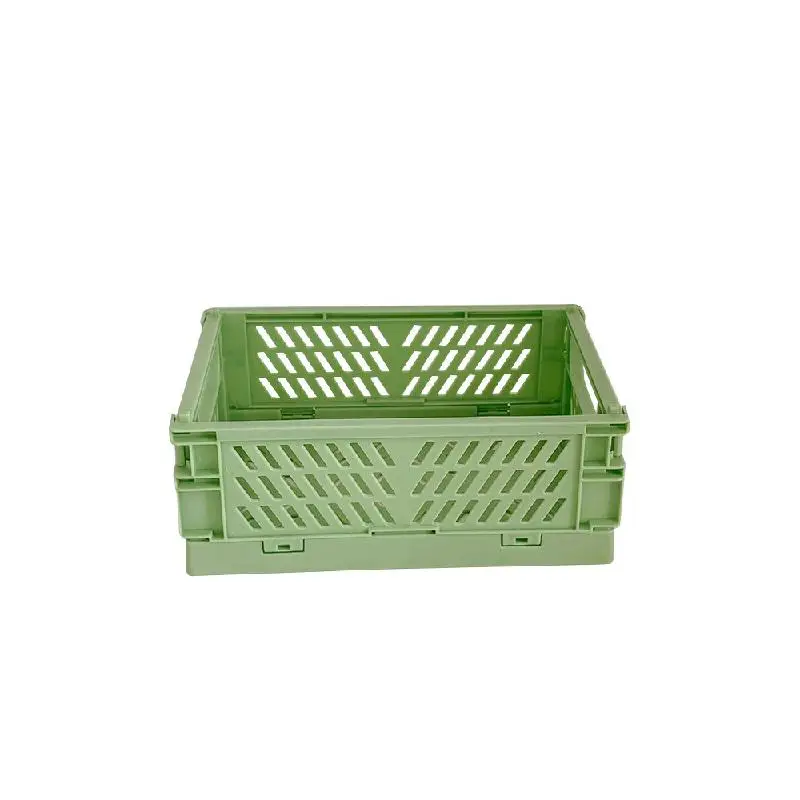 Ins Kawaii Desktop Folding Plastic Storage Basket Sundry Toys Snack Box Dormitory Artifact Finishing Small Frame | Дом и сад